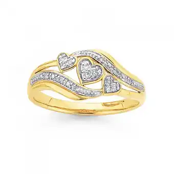 9ct gold diamond ring