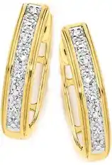 9ct gold diamond earrings