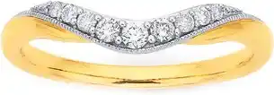 Prouds 9ct gold diamond curved band offer