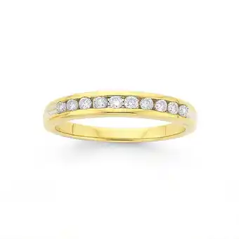 Prouds 9ct gold diamond channel set band offer