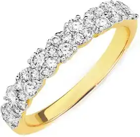 Prouds 9ct gold diamond wave band offer