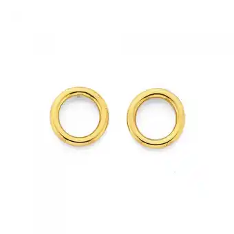 Prouds 9ct gold open circle stud earrings offer
