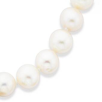 Prouds 9ct gold 45cm cultured fresh water pearl necklace with ball clasp offer