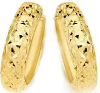 Prouds 9ct gold diamond-cut huggie earrings offer