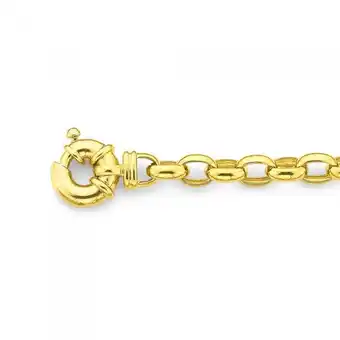 Prouds 9ct gold 48cm solid belcher bolt ring necklet offer