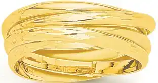 Prouds 9ct gold multi entwined dress ring offer
