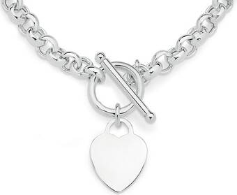 Prouds Sterling silver small fob necklace offer