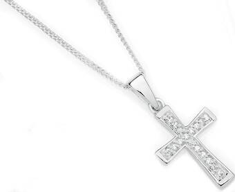 Prouds Sterling silver cross pendant offer
