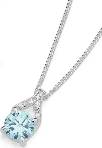 Sterling silver cubic zirconia pendant