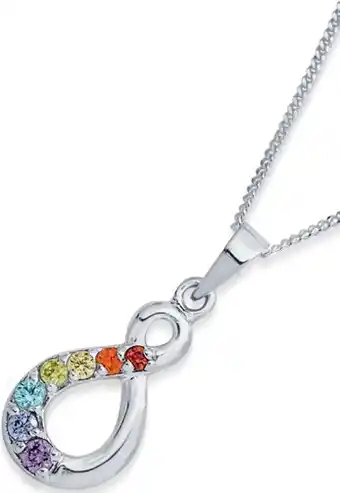Sterling silver cubic zirconia twist loop pendant