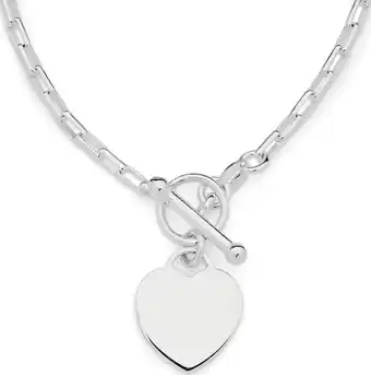 Prouds Sterling silver heart fob bracelet offer