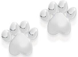 Prouds Sterling silver paw print studs offer