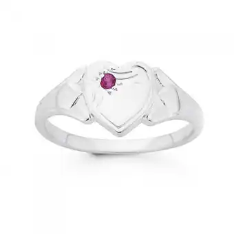 Prouds Sterling silver heart signet ring offer