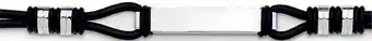 Prouds Stainless steel gents tween neoprene bracelet with identity bar plate offer