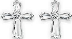 Prouds Sterling silver cross studs offer