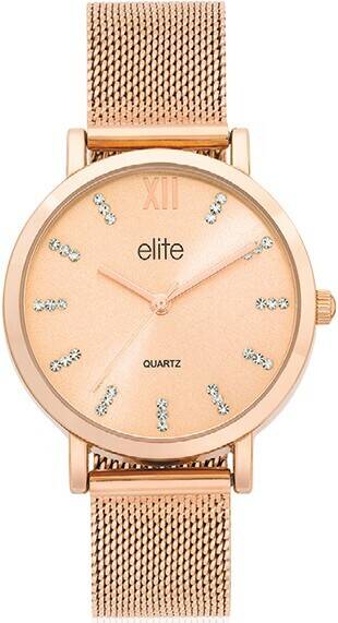 Prouds Elite ladies rose tone watch offer