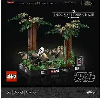 Kmart Lego star wars endor speeder chase diorama 75353 offer