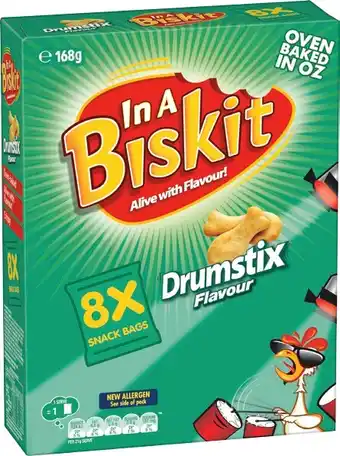IGA In a biskit drumstix snack bags 168g offer