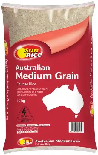IGA Sunrice medium grain white rice 10kg offer