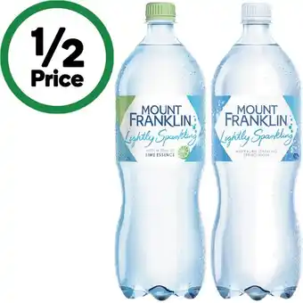 Woolworths Mount franklin lightly sparkling water 1.25 litre offer