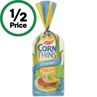 Woolworths Real foods corn thins 125-150g offer