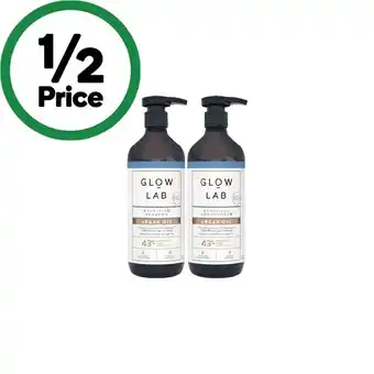 Woolworths Glow lab shampoo or conditioner 600ml offer