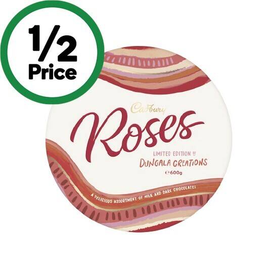 Cadbury roses tin 600g offer at Woolworths