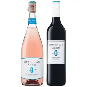 Woolworths Mcguigan zero alcohol wine 750ml offer