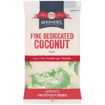 Woolworths Mckenzie’s coconut fine desiccated 250g offer