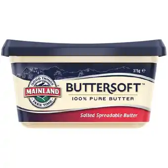Woolworths Mainland butter soft 375g offer