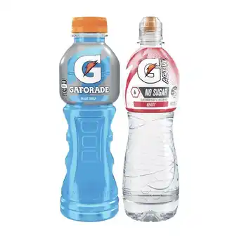 Woolworths Gatorade sports drink 600ml or g-active flavoured water 600ml offer