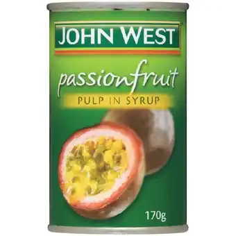 Woolworths John west passionfruit pulp 170g offer