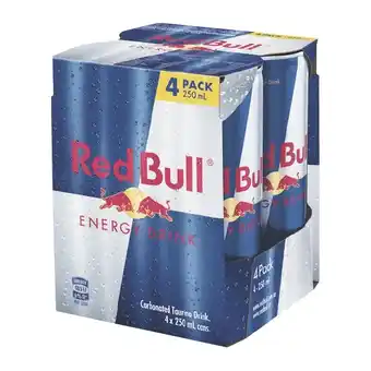 Woolworths Red bull energy drink 4 x 250ml offer