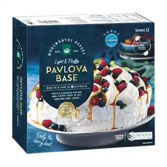 Woolworths Woolworths pavlova base offer