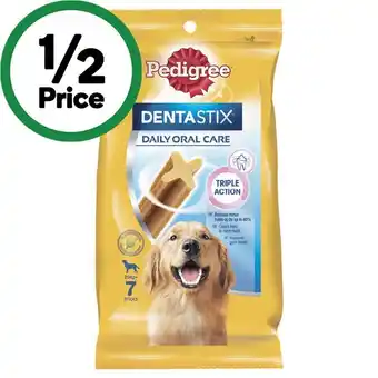 Woolworths Pedigree dentastix dog treat pk 7 offer