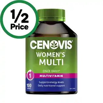 Woolworths Cenovis women’s multivitamin capsules pk 100 offer
