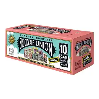 Brookvale union mixed pack cans 10x330ml