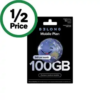 Woolworths Belong $45 starter pack offer