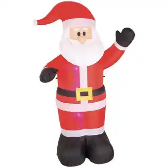 Woolworths Stockholm christmas inflatable waving santa 2.4m outdoor xmas lights offer