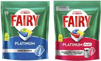 Coles Fairy platinum plus dishwashing tablets 42 pack or 52 pack offer