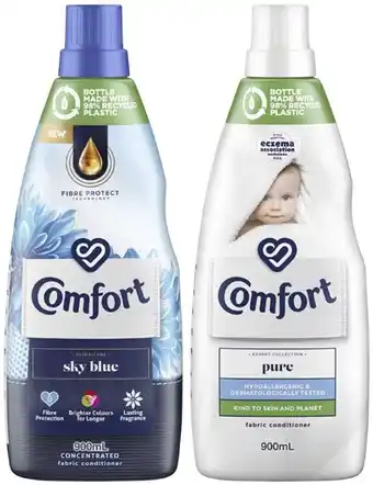 Coles Comfort fabric conditioner 900ml offer