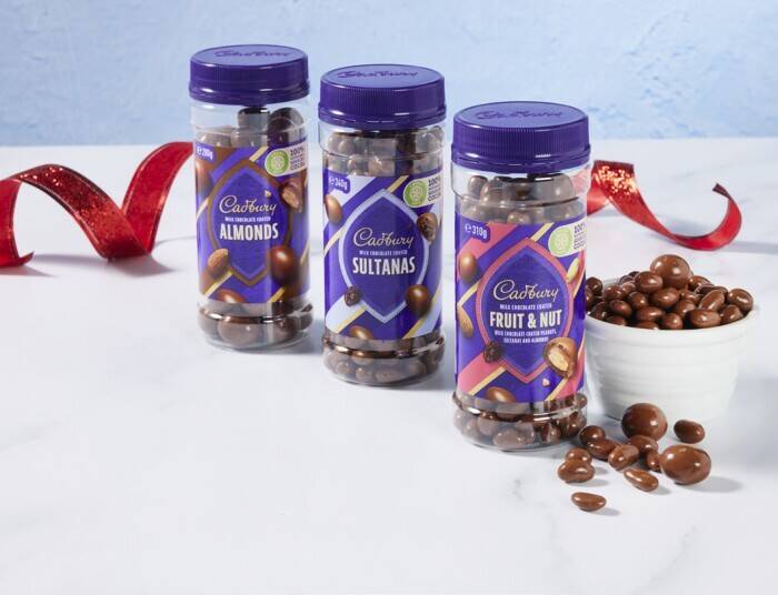 Cadbury chocolate coated fruit or nut jar 280g340g offer at Coles