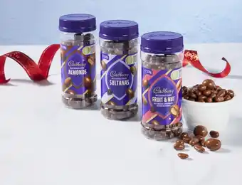 Coles Cadbury chocolate coated fruit or nut jar 280g-340g offer
