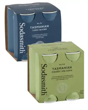 Sodasmith tonic or soda water 4x200ml