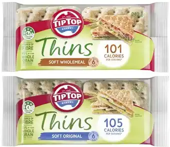 Coles Tip top thins 200g-240g offer