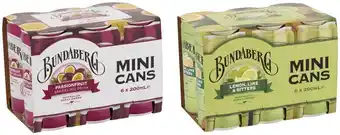 Coles Bundaberg mini cans 6x200ml offer