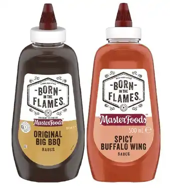 Coles Masterfoods born in the flames sauce 500ml offer