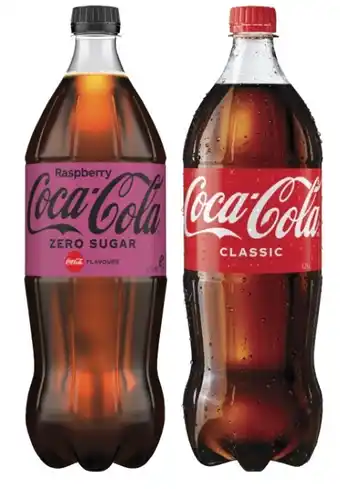 Coles Coca-cola, fanta or sprite soft drink 1.25 litre offer