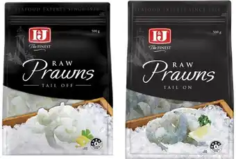 Coles I&j raw prawns tail on or off 500g offer