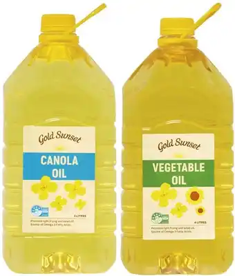 Coles Gold sunset canola or vegetable oil 4 litre offer